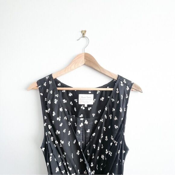 Part Two Jumpsuit Artwork Black Romper Elastic Waist Belted Womens EU 40 Pockets - Picture 4 of 10